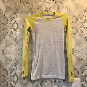 Lulu neon and grey lightweight top